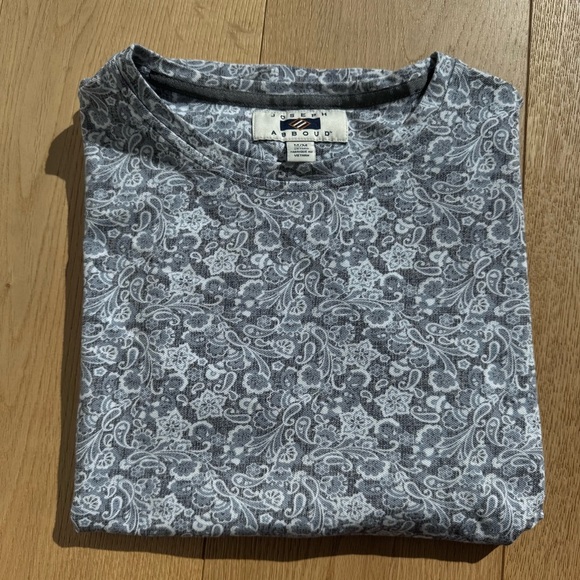 Joseph Abboud  Gray Floral Patterned & Paisley Shirt  - M - Picture 1 of 8